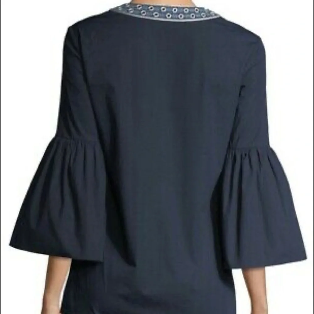 Tory Burch Ariana Embellished Bell-Sleeve Tunic (21)